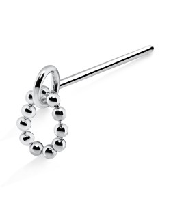 Necklace Shaped Silver Straight Nose Stud NSKA-50